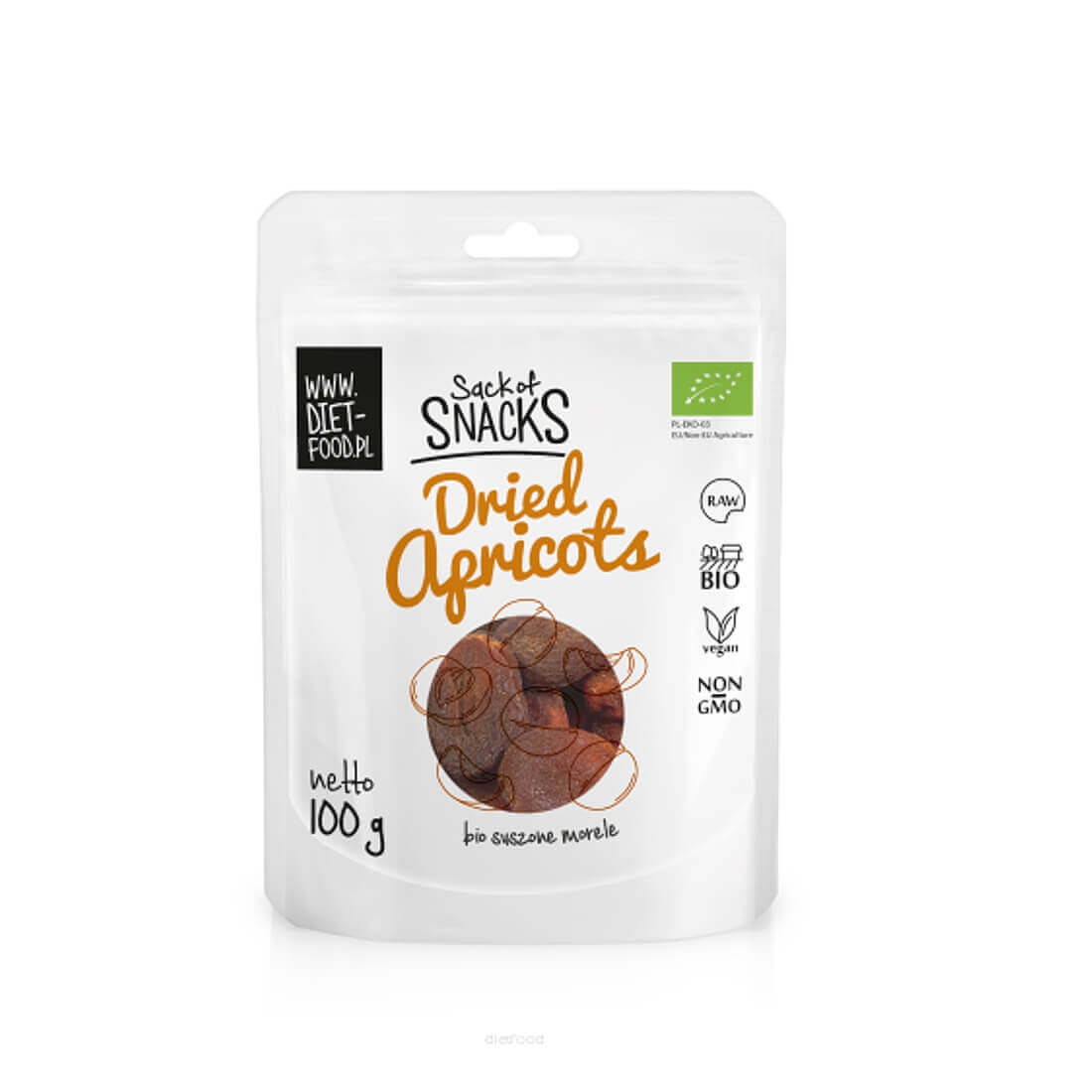 Caise bio uscate, Diet Food, 100 g