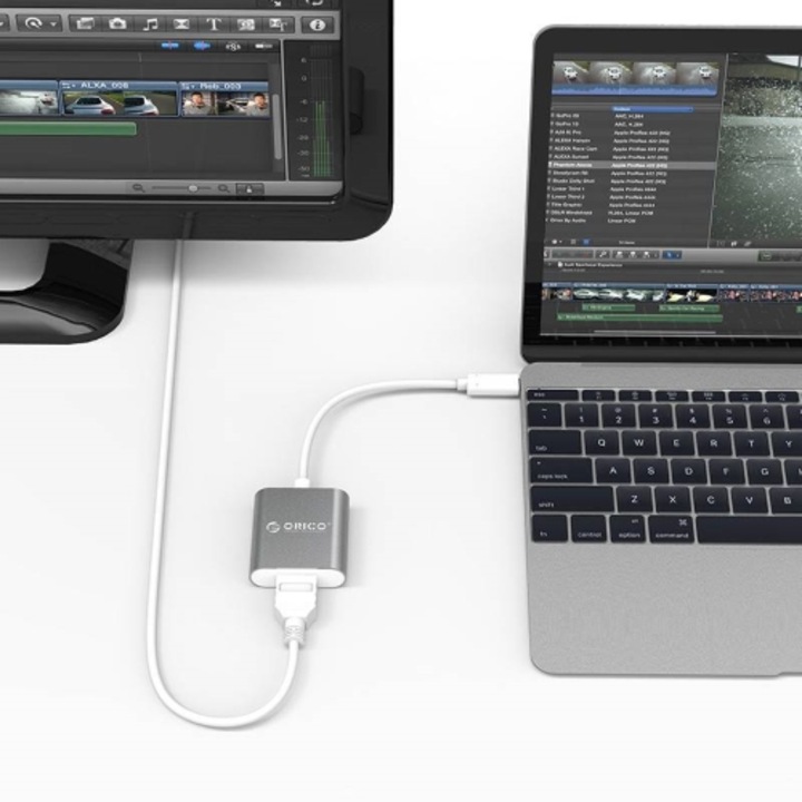 Orico RCH-SG-PRO adapter, adapter az USB3.1 Type C dugótól a HDMI aljzatig, 0,15 m, szürke