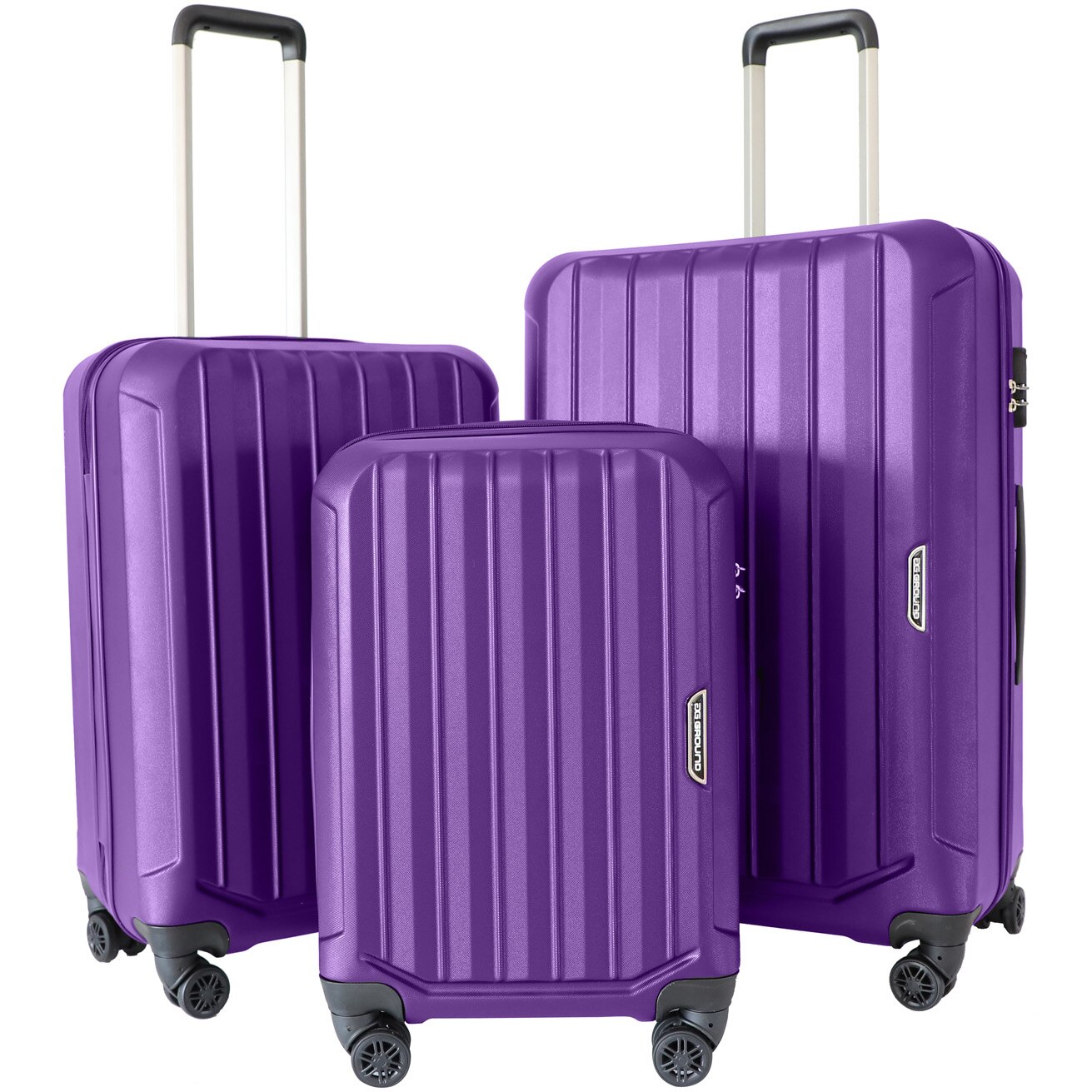 Set 3 trolere Ground AQUA, ABS, marime S+M+L, culoare mov