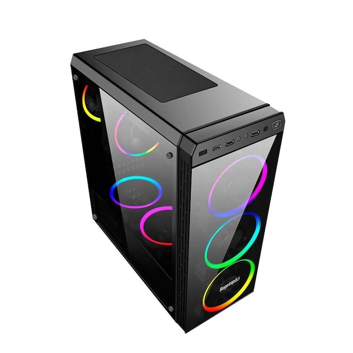 Intel Core i5-6500 asztali PC 3,6 Ghz-ig, 16 gb ddr4 ram, 1 TB ssd, AMD Radeon RX6500XT 4 GB GDDR6 dedikált videokártya, RGB középső toronyház, 600 W-os áramforrás