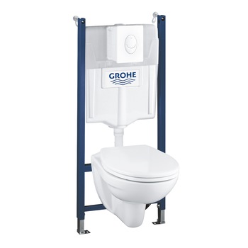 Set complet WC Grohe Solido Set WC 1,13 m, cui clapeta, vas, capac, rez. Set complet WC Grohe Solido Set WC 1,13 m, cui clapeta, vas, capac, rez.