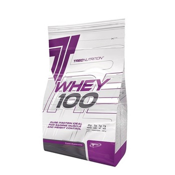 Proteine Trec Nutrition 100, Aroma de capsuni, 900g Proteine Trec Nutrition 100, Aroma de capsuni, 900g