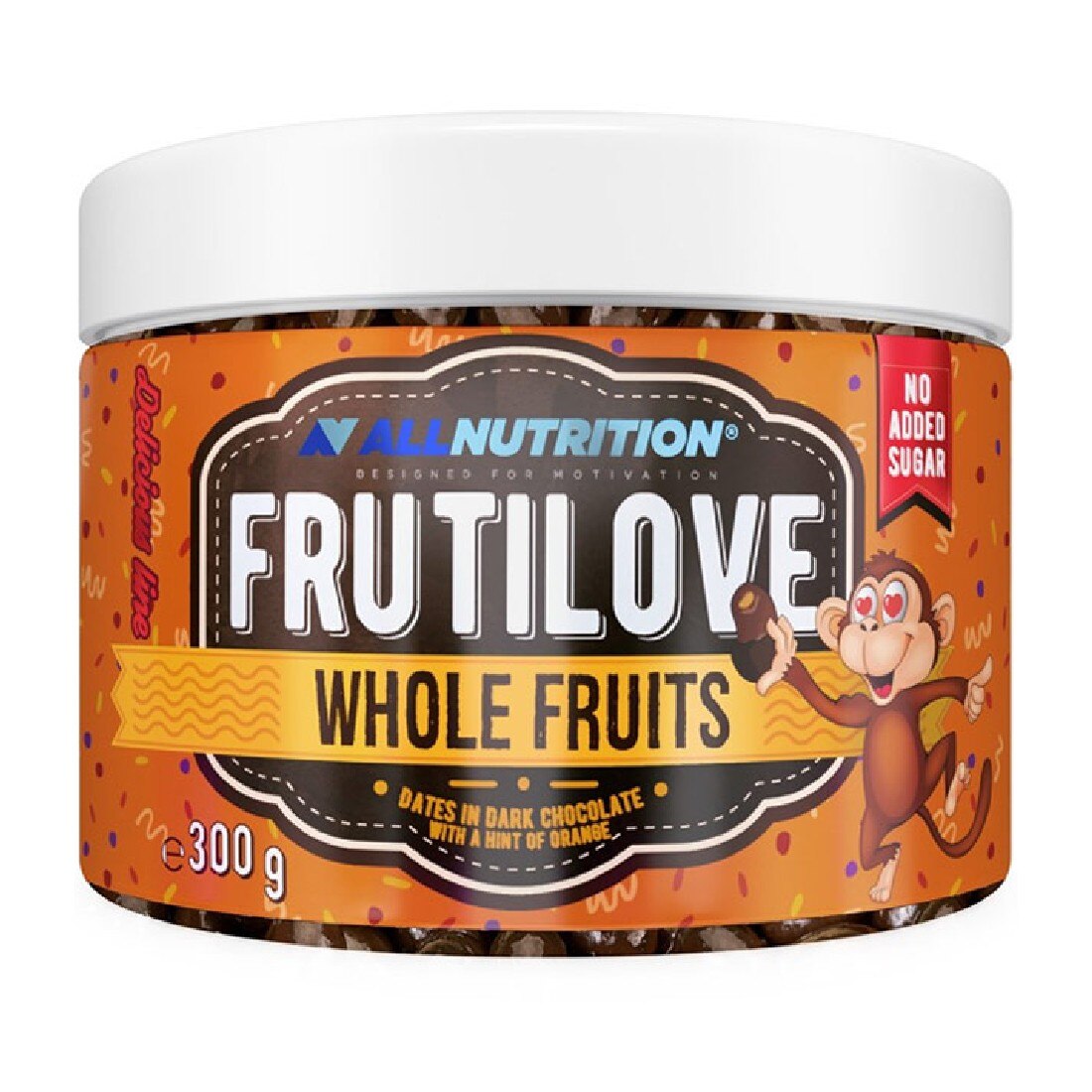 Ciocolata cu portocala si curmale, Allnutrition, 300 g