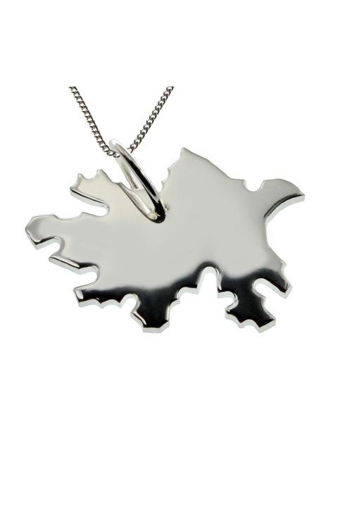 Lantisor cu pandantiv dama Schmuckador Azerbaijan, Argint, Argintiu, 50 cm