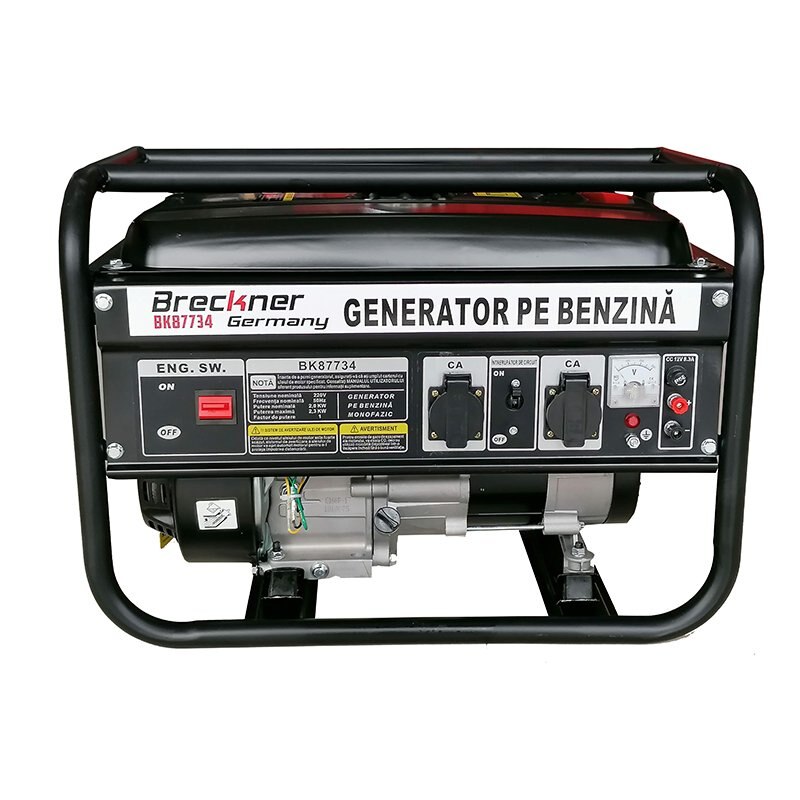 Generator de curent pe benzina monofazat, putere maxima 2.3 kw, 220V/50Hz Breckner Germany