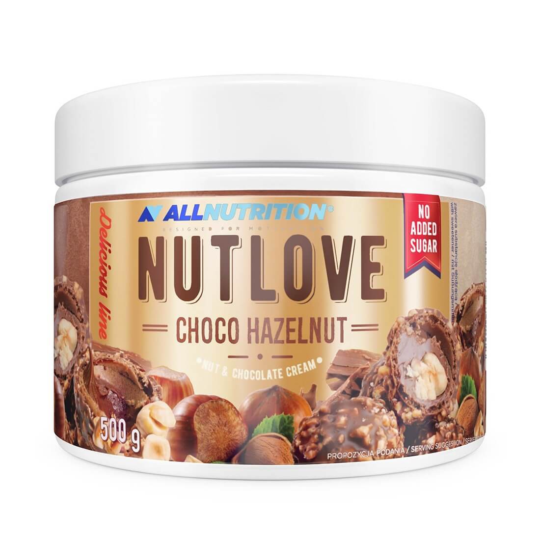 Crema cu alune si ciocolata Nutlove, Allnutrition, 500 g
