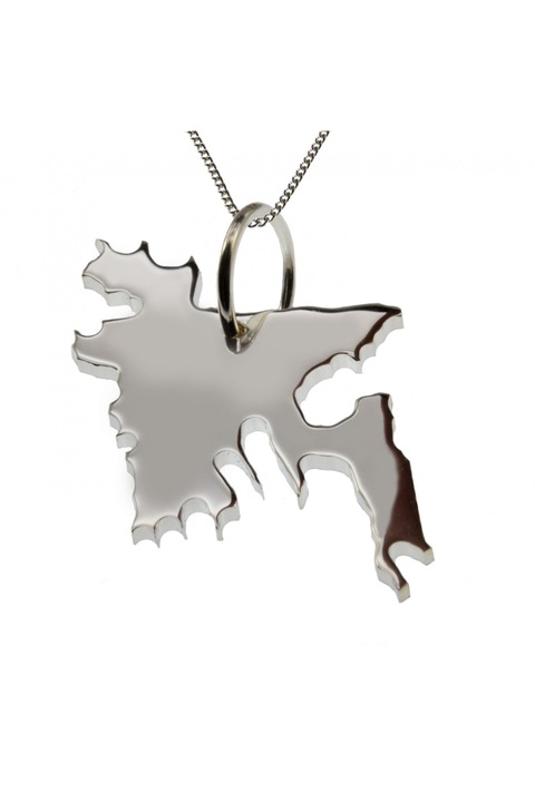 Lantisor cu pandantiv dama Schmuckador Bangladesh, Argint, Argintiu, 50 cm