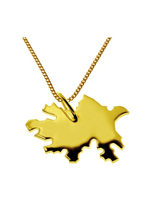 Lantisor cu pandantiv dama Schmuckador Azerbaidjan, Aur, Auriu, 50 cm