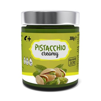 Crema cu proteine 4+ Nutrition, Aroma fistic, 300 g Crema cu proteine 4+ Nutrition, Aroma fistic, 300 g