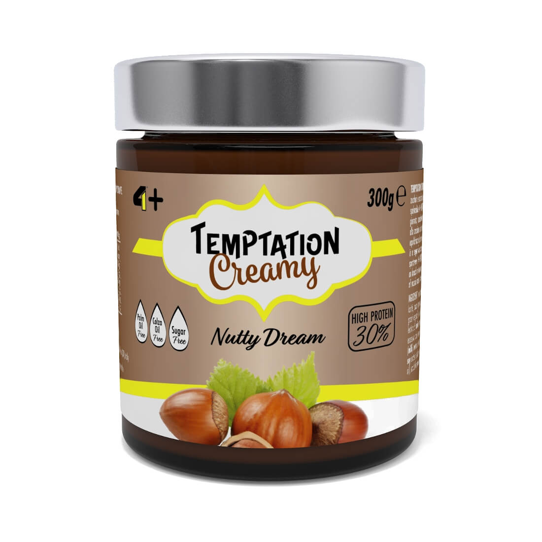 Crema cu proteine 4+ Nutrition, Aroma nuci, 300 g