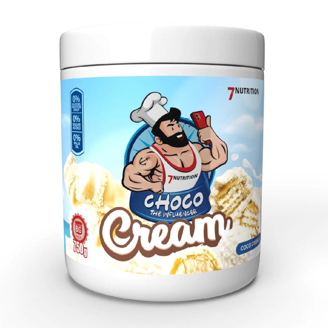 Crema cu proteine si nuca de cocos 7Nutrition, 750 g