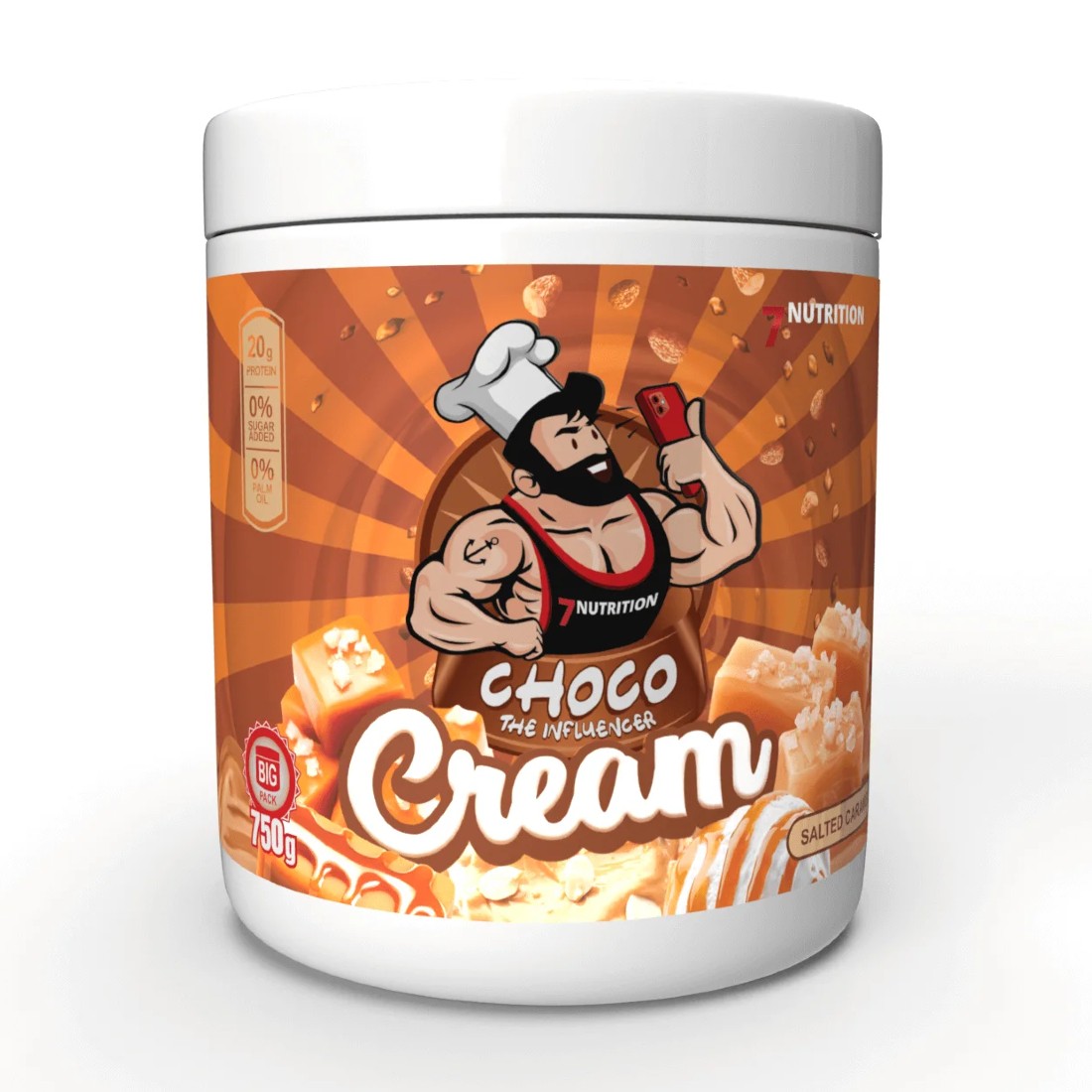 Crema cu proteine si caramel sarat 7Nutrition, 750 g