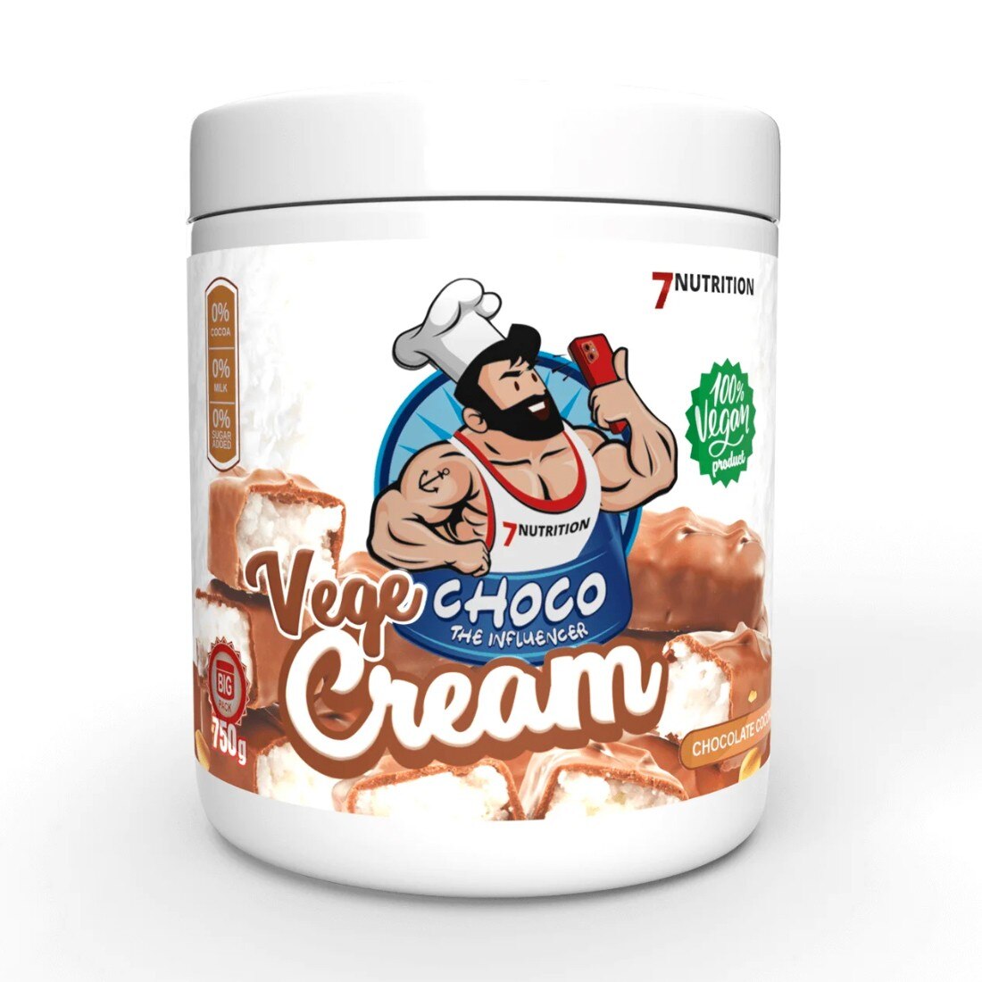 Crema vegana cu nuci si nuca de cocos 7Nutrition, 750 g