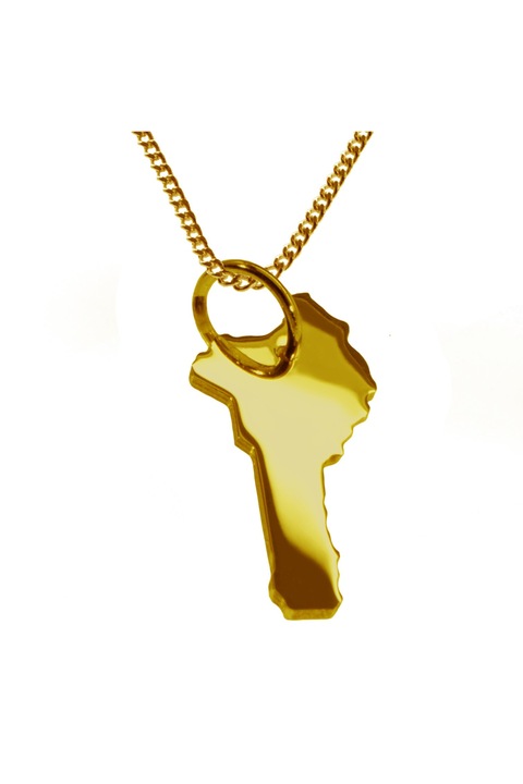 Lantisor cu pandantiv dama Schmuckador Benin, Aur, Auriu, 50 cm