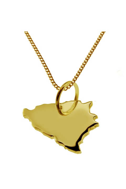 Lantisor cu pandantiv dama Schmuckador Bosnia, Aur, Auriu, 50 cm