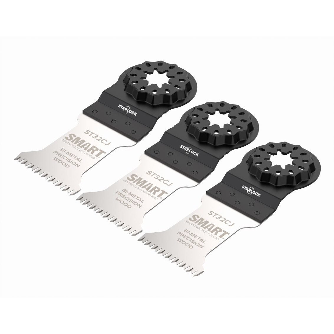 Set cu 3 Lame Unelta Multifunctionala Multicutter SMART ST32CJ3 Starlock 32mm Dinti Japonezi pentru Lemn si Plastic