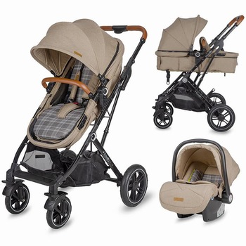 Carucior 3 in 1 ultracompact Coccolle Ravello Safari Beige, Bej Carucior 3 in 1 ultracompact Coccolle Ravello Safari Beige, Bej