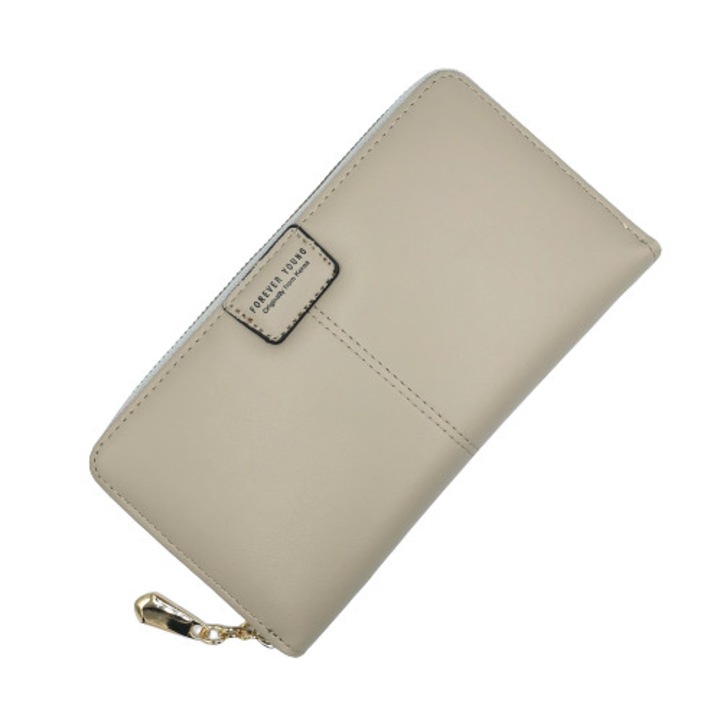 Portofel de dama piele ecologica Nevermore® model LD-5 Kaki