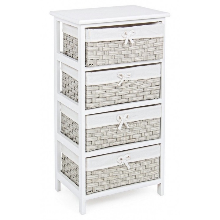 Comoda lemn 4 cosuri Livigno 40x29x73 cm