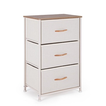 Comoda 3 sertare din metal si lemn natur 45 cm x 30 cm x 73 h Comoda 3 sertare din metal si lemn natur 45 cm x 30 cm x 73 h