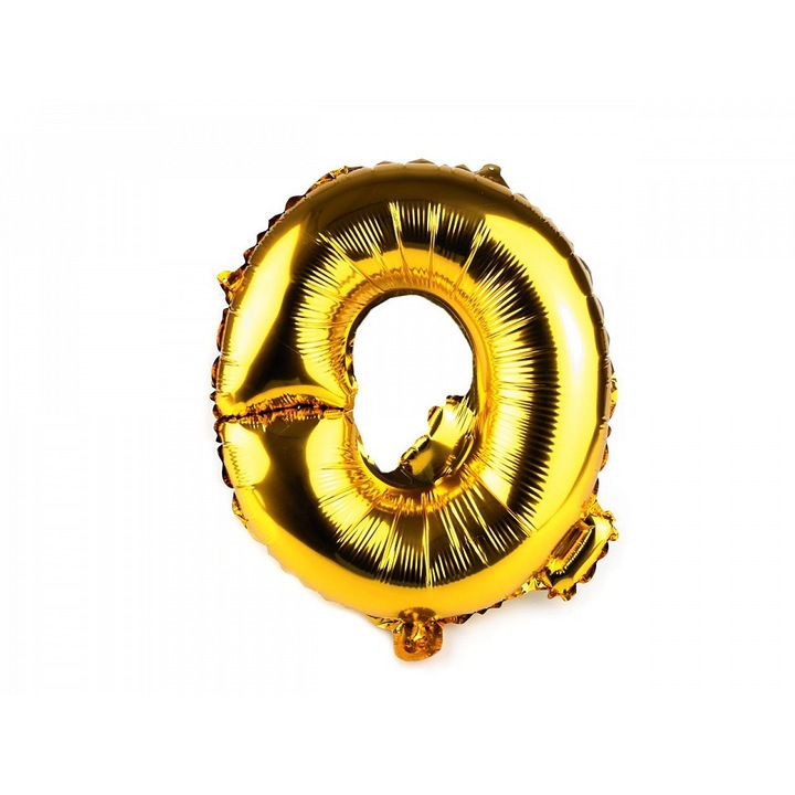 Фолиев балон Stoklasa, Буква "Q", Златист, 35 см