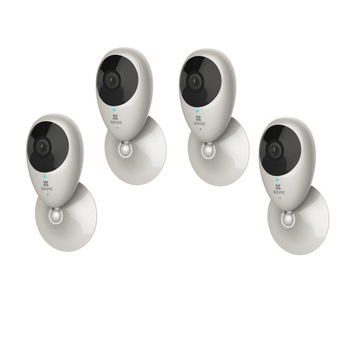 Set 4 camere wi-fi de mici dimensiuni pentru interior, aplicatie telefon, microfon, difuzor, vizibilitate nocturna pana la 10m, nu necesita cabluri Set 4 camere wi-fi de mici dimensiuni pentru interior, aplicatie telefon, microfon, difuzor, vizibilitate nocturna pana la 10m, nu necesita cabluri