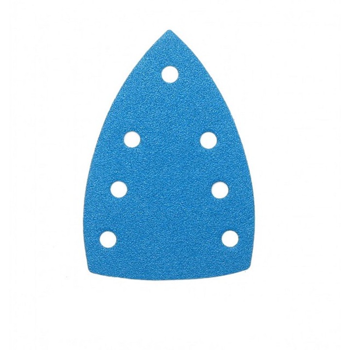 Set 10 buc triunghi abraziv DEERFOS SA331 100x150 mm 7 gauri granulatie 1000, prindere arici (cu scai, velcro)