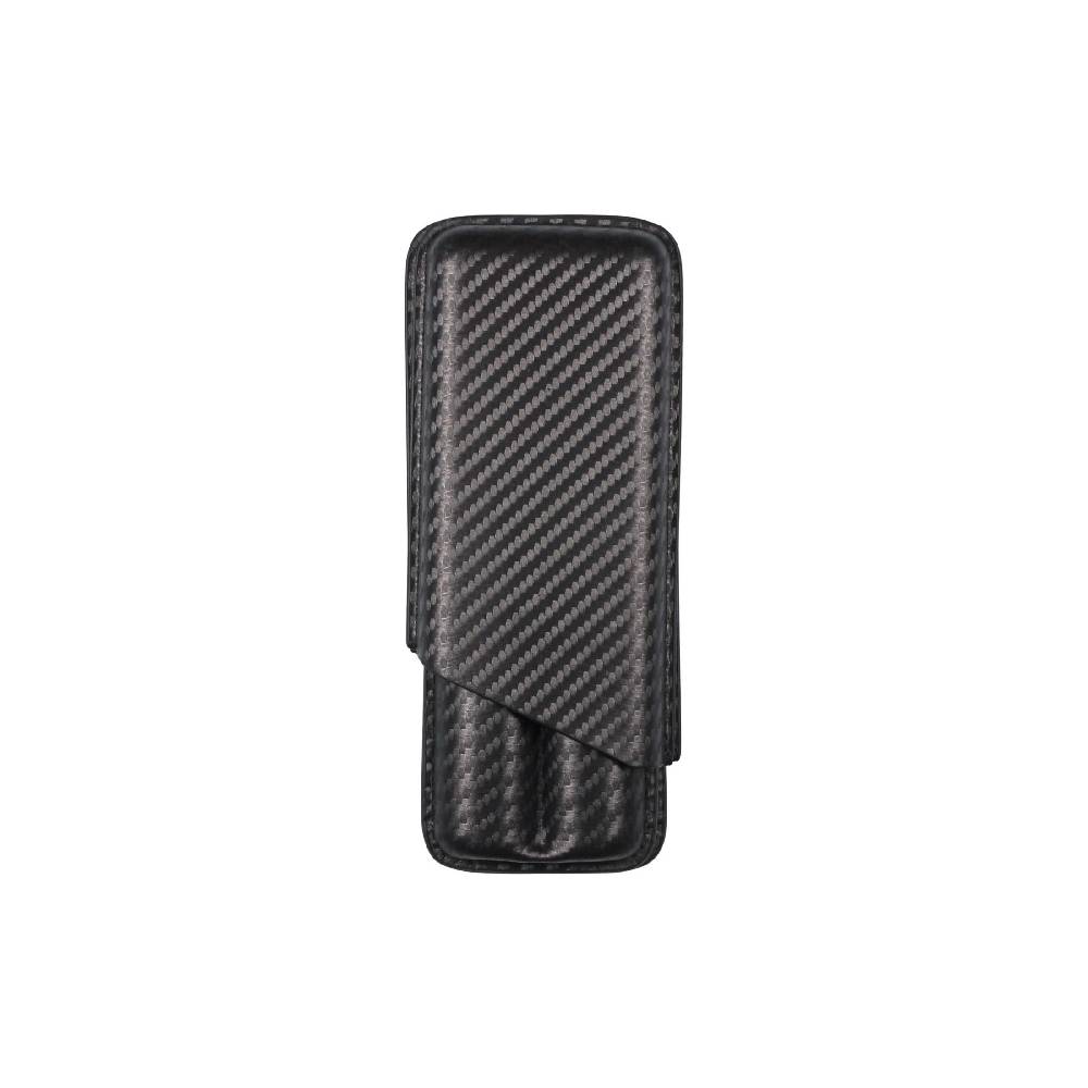 Etui Trabucuri Piele 2CT (negru carbon)