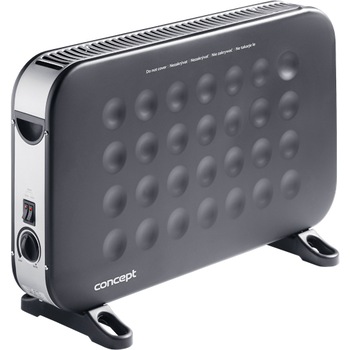 Convector electric Concept KS3014BC, 2000 W, 3 trepte de putere, termostat reglabil, negru Convector electric Concept KS3014BC, 2000 W, 3 trepte de putere, termostat reglabil, negru