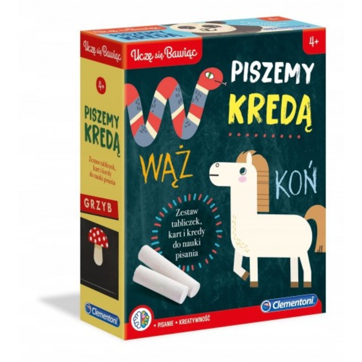 Кит Клементони, Уча се да пиша с тебешир, 4 години, Многоцветен