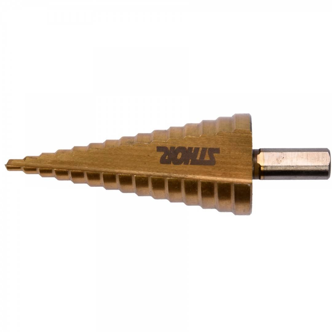 Burghiu pentru metal, in trepte, Sthor 22612, dimensiune 4-32 mm, HSS