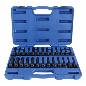 Set biti, ASTA, imbus, torx, XZN, spline de impact, 1/2, 26 piese Set biti, ASTA, imbus, torx, XZN, spline de impact, 1/2, 26 piese