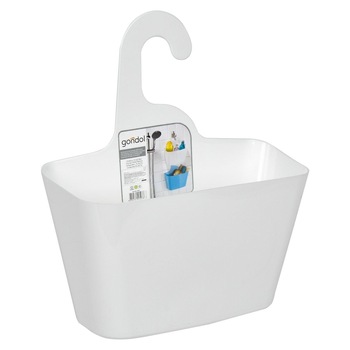 Suport Zola®, de plastic, alb, pentru baie, 28x12x16 cm Suport Zola®, de plastic, alb, pentru baie, 28x12x16 cm