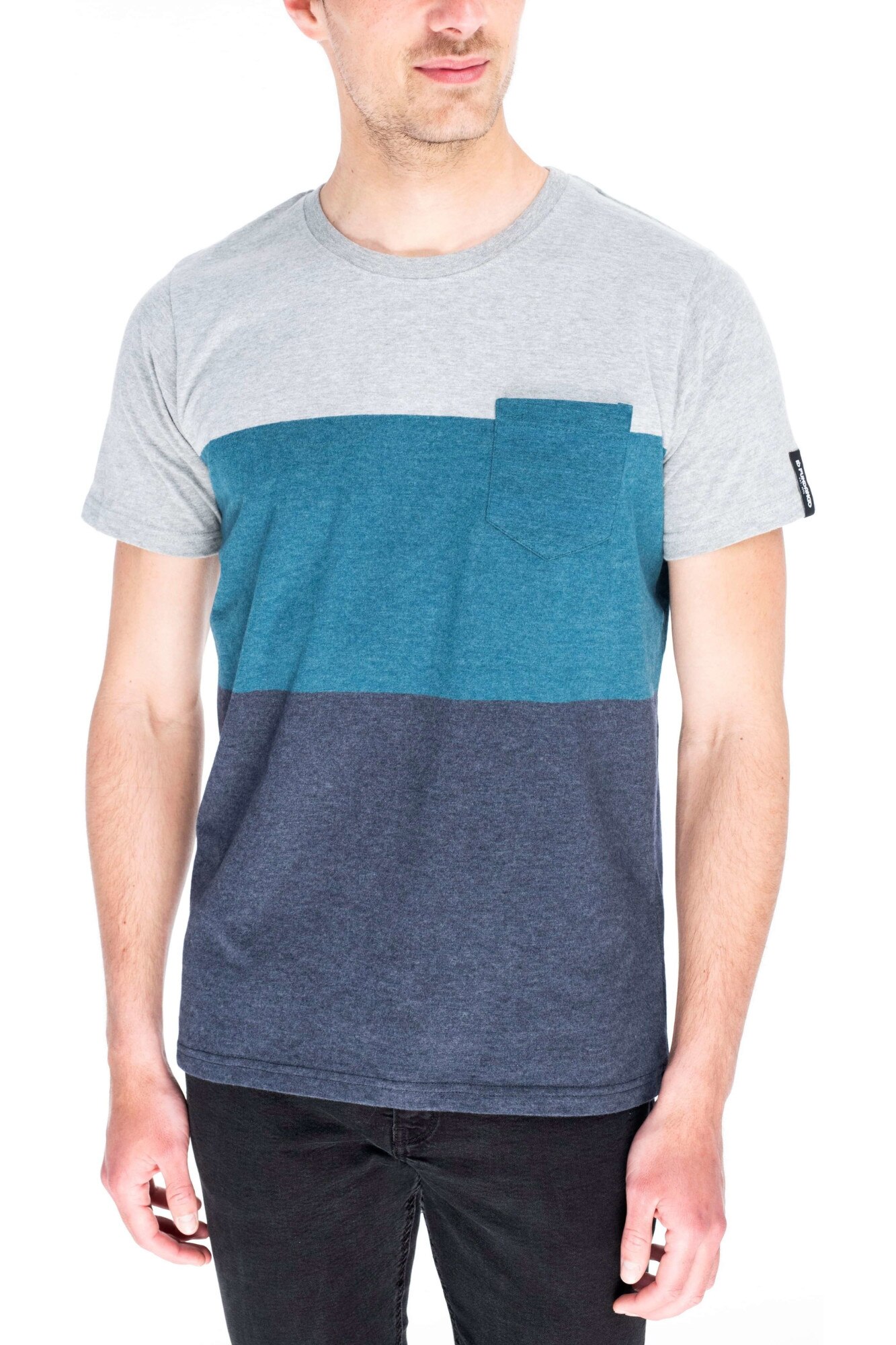 Tricou barbati, Fundango Jaggy Pocket, Gri