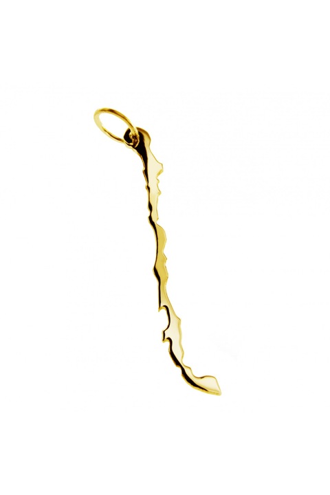 Pandantiv harta Chile, Aur galben, 1.4 g, 47 mm, Auriu