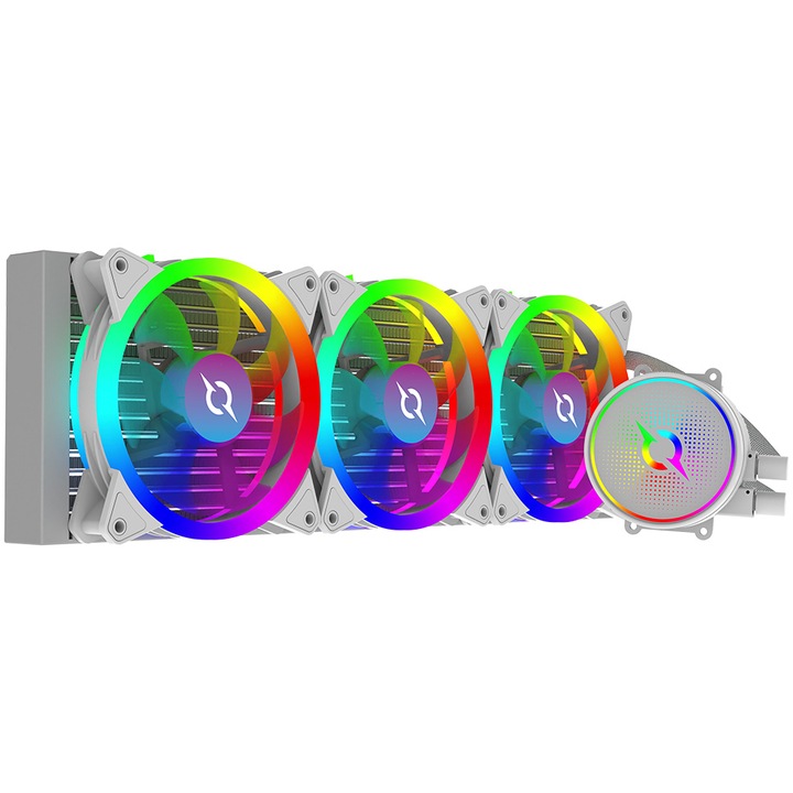 Cooler Procesor AQIRYS Aquarius 360 AiO White, compatibil AMD/Intel