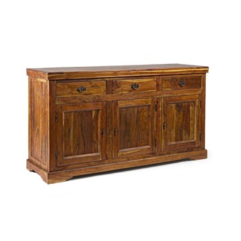 Comoda 3 sertare si 3 usi din lemn natur Chateaux 160 cm x 50 cm x 90 h Comoda 3 sertare si 3 usi din lemn natur Chateaux 160 cm x 50 cm x 90 h