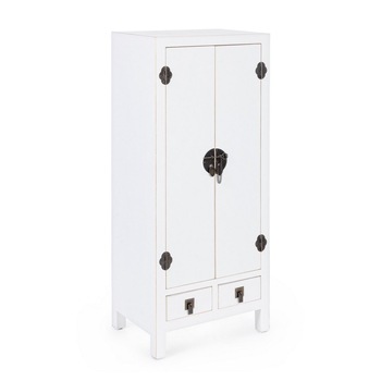 Comoda 2 sertare si 2 usi mdf alb Pechino 50 cm x 34.5 cm x 121 h Comoda 2 sertare si 2 usi mdf alb Pechino 50 cm x 34.5 cm x 121 h