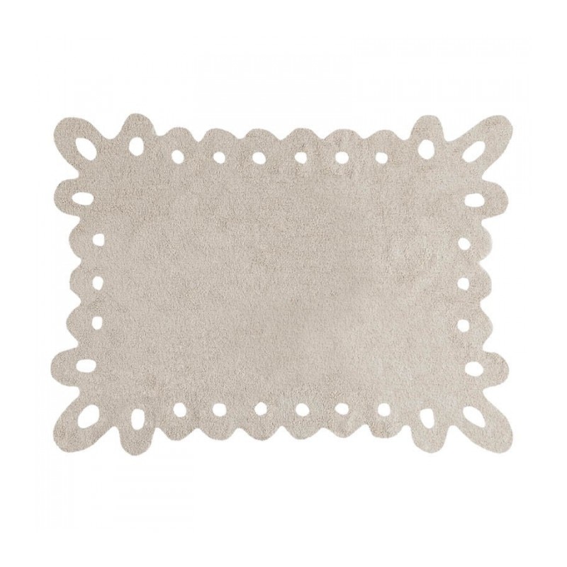 Covor lavabil din bumbac bej cu gaurele 120x160 cm Lorena Canals