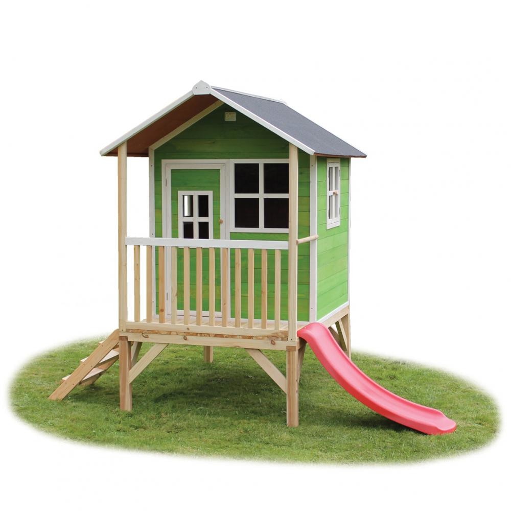 Casuta Gradina Pentru Copii Lemn EXIT Loft 300 Green EMAG ro