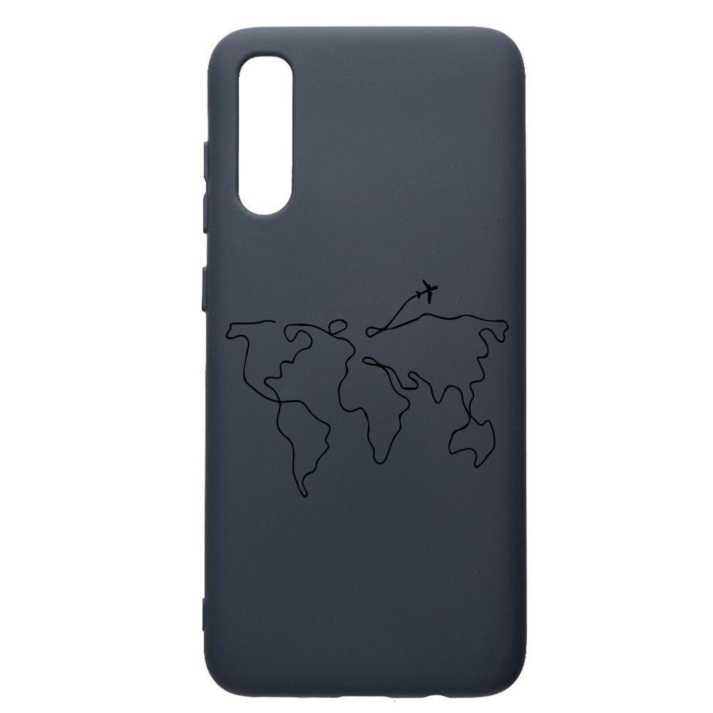 Husa Premium Silicon Compatibila Cu Samsung Galaxy A30S, Travel, cu interiorul din material textil, protectie camera, Alaskan Blue, PAB733