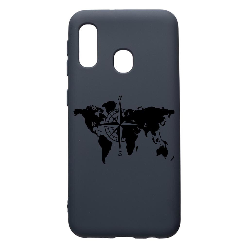 Husa Premium Silicon Compatibila Cu Samsung Galaxy A20E, Traveler, cu interiorul din material textil, protectie camera, Alaskan Blue, PAB735