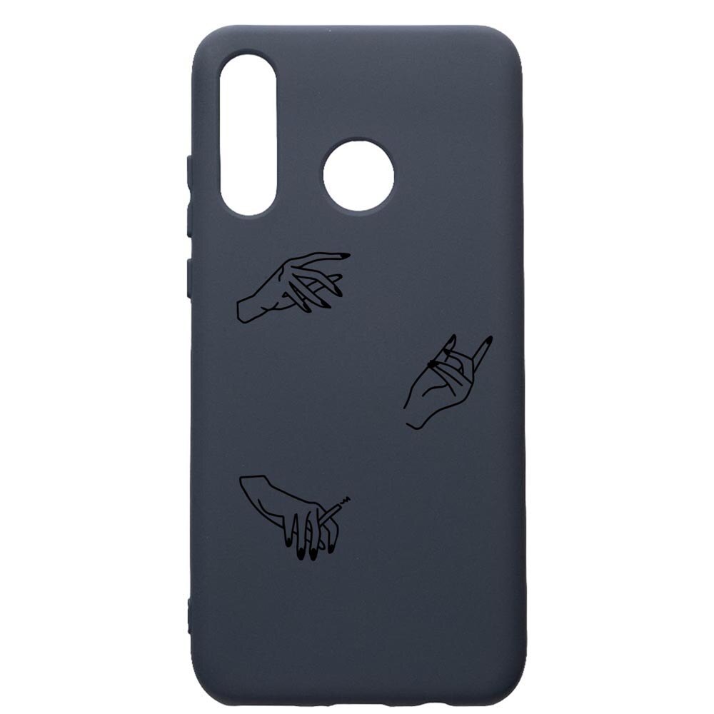 Husa Premium Silicon Compatibila Cu Huawei P30 Lite, Hands, cu interiorul din material textil, protectie camera, Alaskan Blue, PAB740