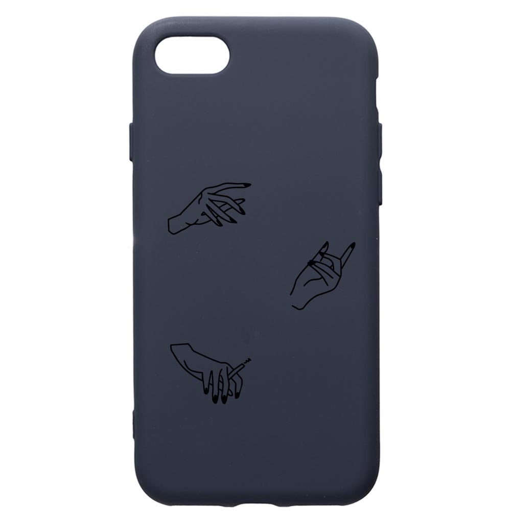 Husa Premium Silicon Compatibila Cu Apple IPhone SE 2 / iPhone 8 / iPhone 7, Hands, cu interiorul din material textil, protectie camera, Alaskan Blue, PAB740