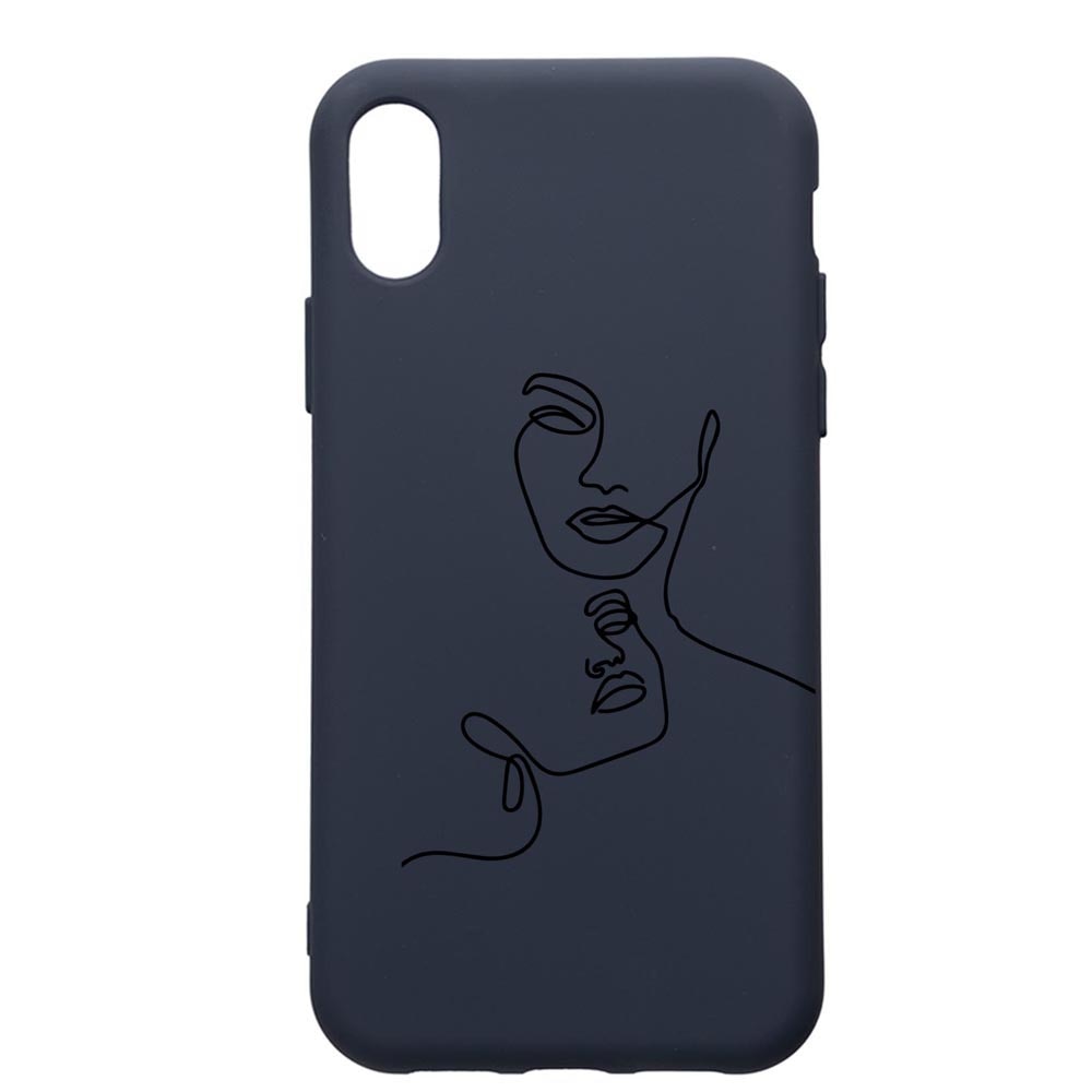 Husa Premium Silicon Compatibila Cu Apple IPhone XS Max, Mother Love Abstract, cu interiorul din material textil, protectie camera, Alaskan Blue, PAB741