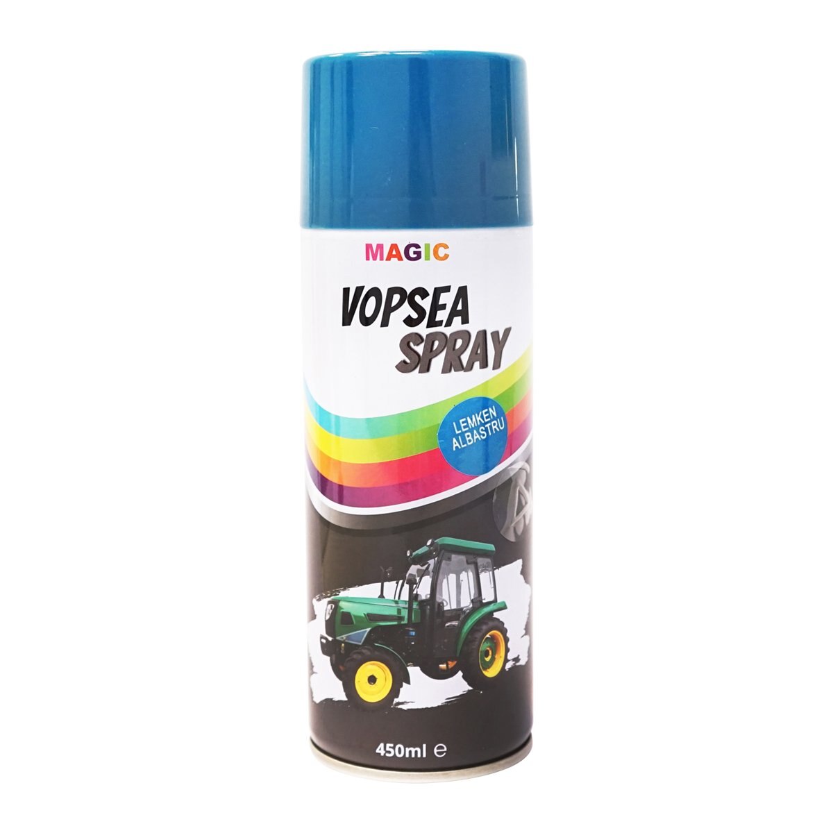 Spray vopsea auto albastru tip Lemken profesionala cu uscare rapida 450ml MAGIC