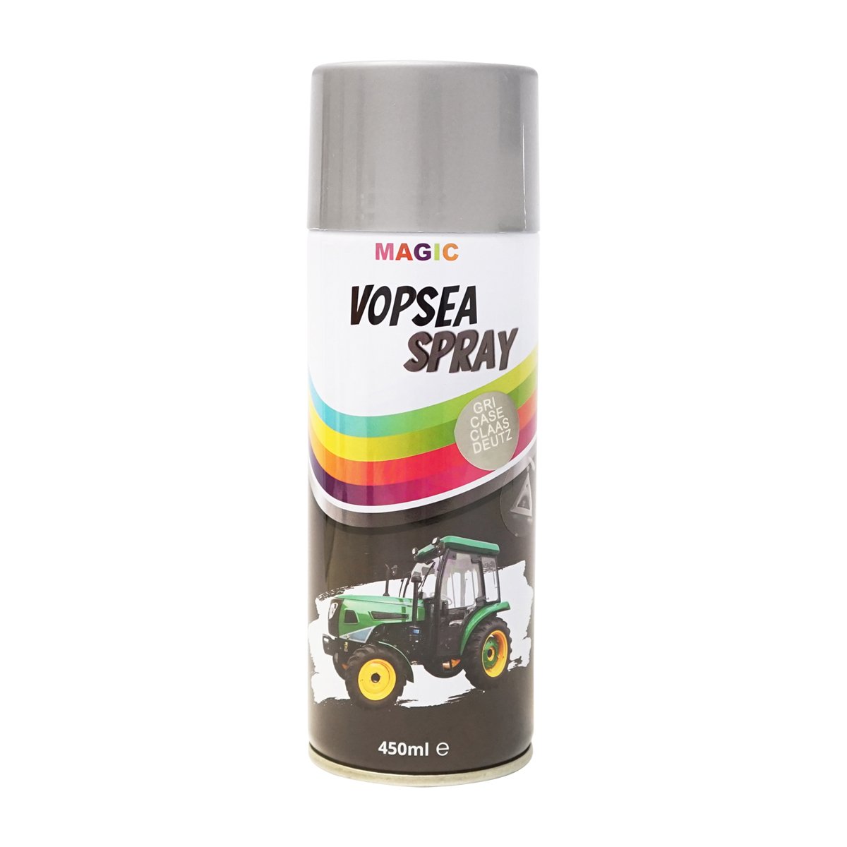 Spray vopsea auto gri tip Case, Claas, Deutz, profesionala cu uscare rapida 450ml MAGIC
