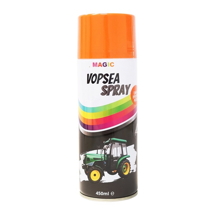 Spray vopsea auto rosu tip David Brown profesionala cu uscare rapida 450ml MAGIC