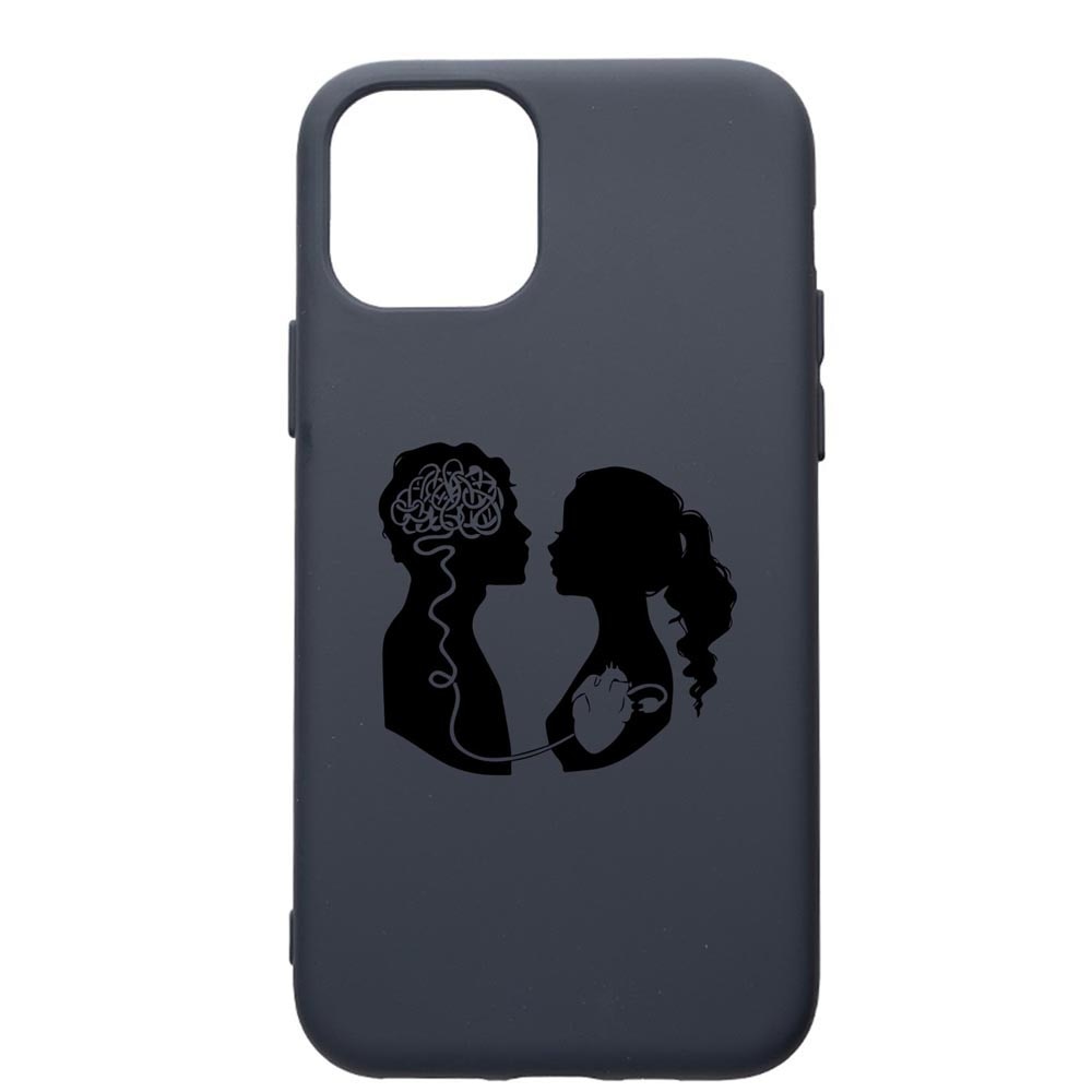 Husa Premium Silicon Compatibila Cu Apple IPhone 11, Love With Brain, cu interiorul din material textil, protectie camera, Alaskan Blue, PAB748