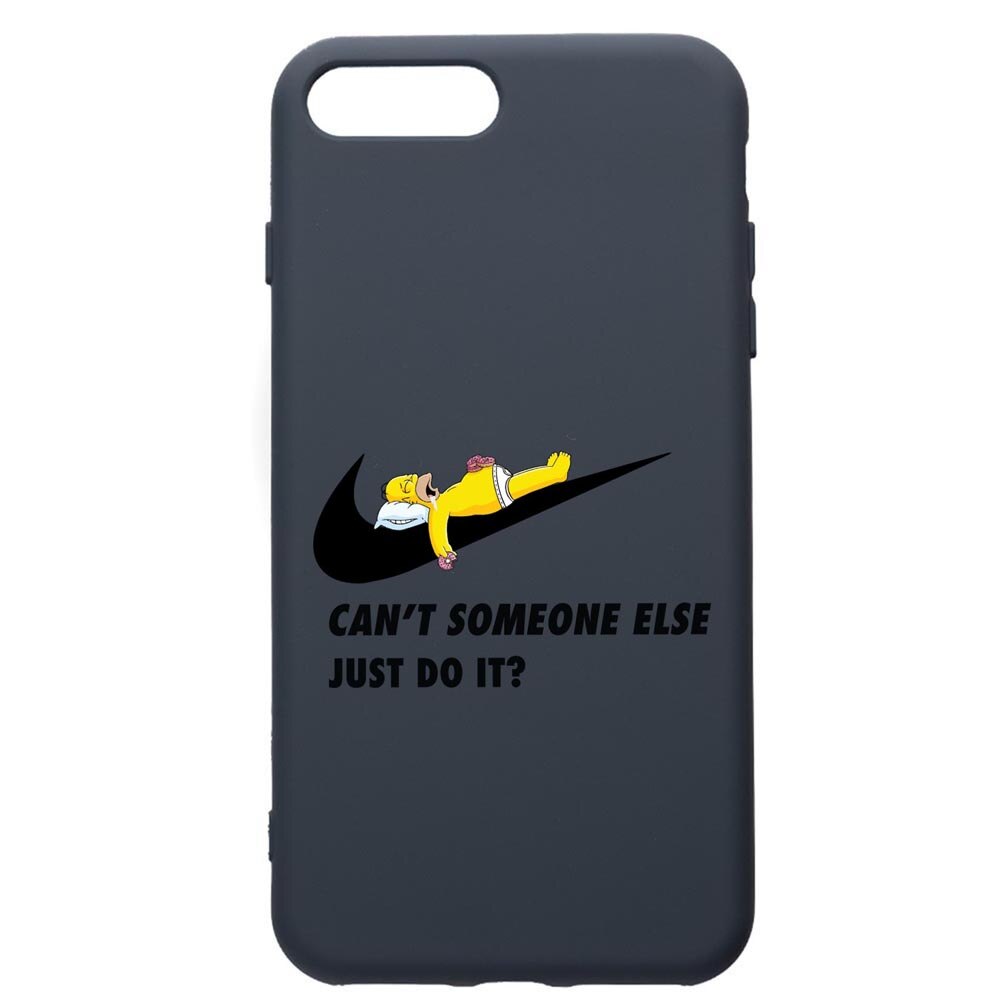 Husa Premium Silicon Compatibila Cu Apple iPhone 8 Plus / iPhone 7 Plus, Simpson - Just Do It, cu interiorul din material textil, protectie camera, Alaskan Blue, PAB751